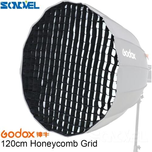 Godox Portable P120L P120H 120cm Honeycomb Grid 16 Rods Deep Parabolic Softbox