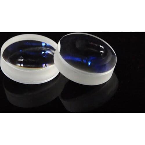 Glued Lens H-ZF6/H-ZK11 Achromatic Optical Glass Lenses 24.9mm Diameter ,46mm Focal Length Cemented Lens Coated 400-700nm