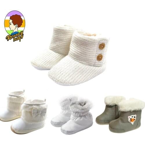 Risunnybaby Baby Shoes Newborn Winter First Walkers Cotton Shoes Infant Toddler Soft Sole Anti-Slip Baby Shoes