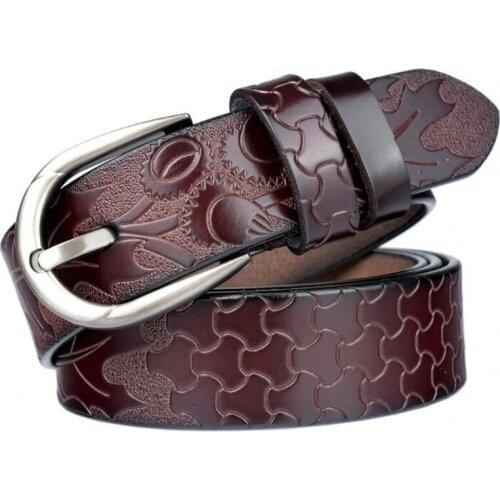 Luxury woman belt Genuine leather belt pu high quality strap pin metal buckle women waist ceinture femme cow leather wbl079