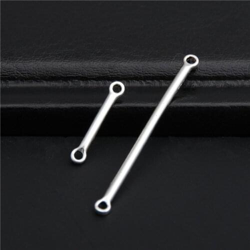 20pcs Silver Color Sticks Long And Short Strip Connectors Tassel Pendant For Earring Jewelry Making