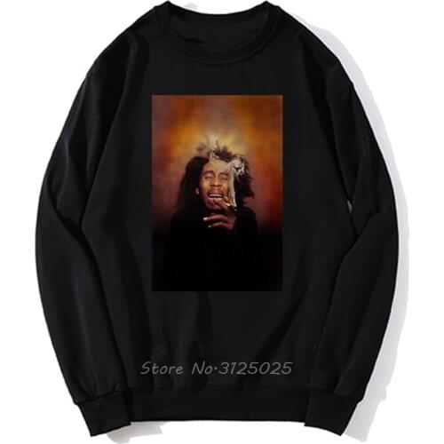 Bob Marley "smoke" hoodies Rasta Reggae Huge Print Nwa Wiz Drake Festival Gig Hoodie Men Autumn Winter Sweatshirt Streetwear