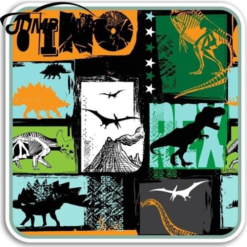 Jump Time for Dinosaur Comic Book Vinyl Stickers T-Rex Sticker Laptop Luggage Car Decal Window Wiper Trunk Car Styling