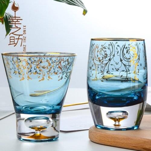 Japanese creative Unleaded Crystal Tea Cup Glass Glass Milk Drink Juice Cup