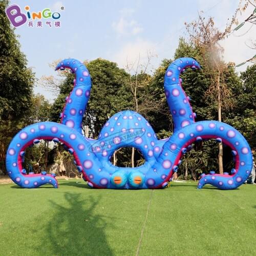 Custom Built 8x5 Meters Large Inflatable Octopus Backdrop / Blow Up Giant DJ Cabin for Amusement Toys BG-O0248