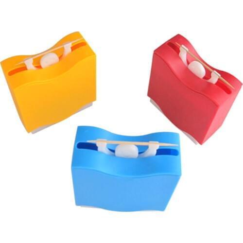 1pcs Lifting Man Type Toothpick Dispenser Automatic Toothpick Box Household Supplies Storage Box 7.7x3.5x8.7cm TB Sale