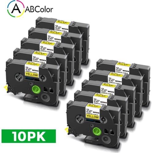 10PK TZe-FX631 For Brother TZe Tape 12mm Flexible TZe FX631 Label Tape TZe 231 Printer Ribbon For Brother P Touch Label Maker