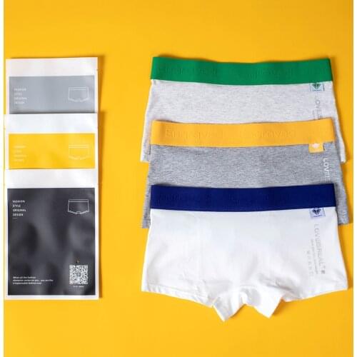 3pcs Neutral Panties Women Cotton Shorts Underwear Tomboy Elastic Mid-waisted Solid Boxer Tran Les Lesbian Boyshort Underwear