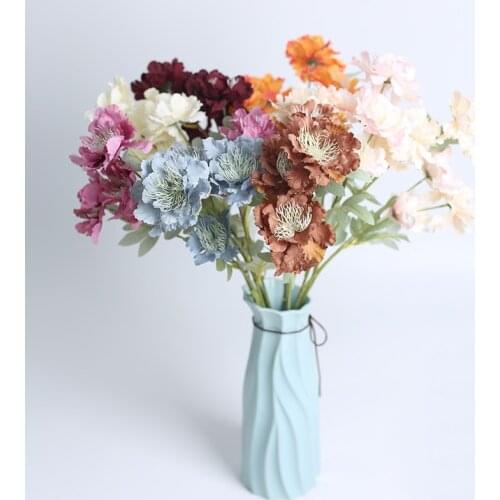 6 heads small snow campanula chrysanthemum artificial silk flower wedding party home decoration fake flowers