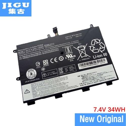 JIGU 7.4V 34WH Original Laptop Battery 01AV404 45N1748 45N1749 45N1751 SB10J79001 For LENOVO 20D9A008CD For ThinkPad Yoga 11e