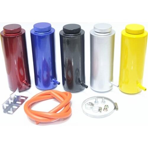Atuo Racing Radiator Coolant Overflow Billet Water Catch Tank Round Water Catch Can Reservoir Aluminum 800ML