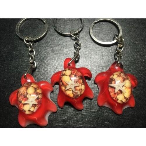 12 pcs Souvenir color starfish keychain trinkets charm gifts
