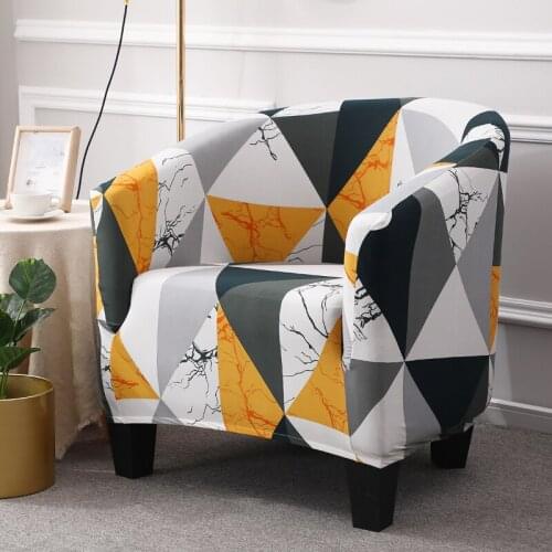 Print Armchair Cover Spandex Stretch Slipcover for Arm Chair Sofa Single Seat Cover Elastic Armchair Couch Cover for Living Room