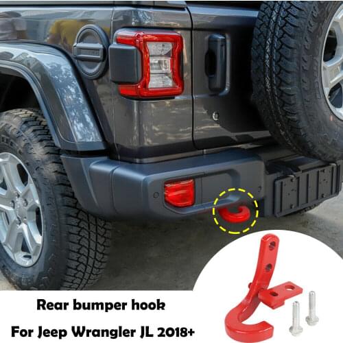 For Jeep Wrangler JL Driver Side Rear Bumper Tow Hook Recovery Towing Assembly