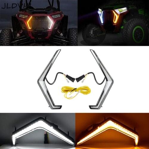 For POLARIS RZR XP Turbo / 4 Turbo 2019 Beach RZR Mid-grid White Yellow Waterproof Signal Light