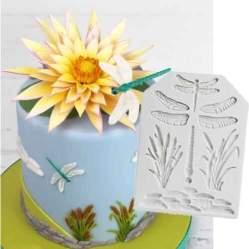 Dragonflies Molds Fondant Cake Decorating Tools Silicone Molds Sugarcrafts Chocolate Baking Tools for Cakes Gumpaste Form