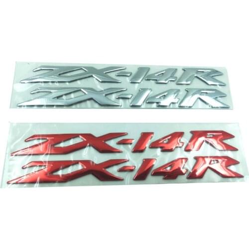 1Pcs Chrome Motorcycle Raised Sticker 3D 16x2cm Decals Emblem for Kawasaki ZX-14R ZX14 R All Years