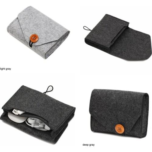 Travel Storage Pockets Bags Felt Bedside Hanging Storage Organizer Holder Earphone TF Card Power Bank Bed Table Sofa Storage Bag