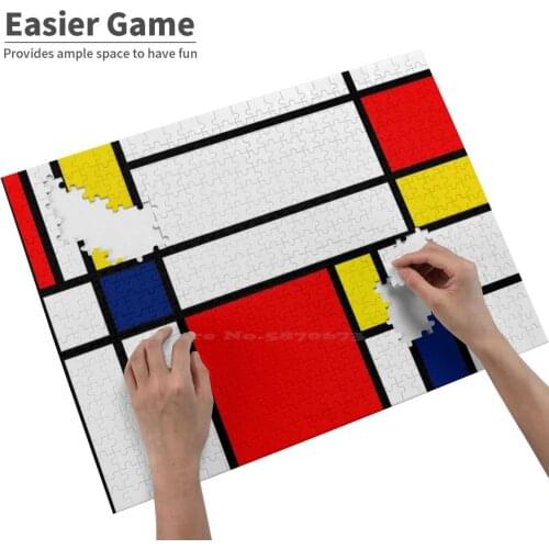 Mondrian Composition Jigsaw Puzzle For Adults Kids Diy Games Piet Mondrian Abstract Pattern Dutch Netherlands Pop Art Die Stijl