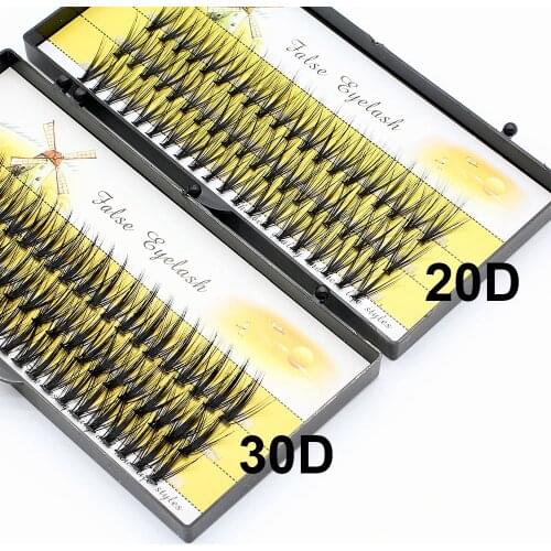 20D/30D Beautiful Individual Cluster EyeLashes 3D Volume Mink Grafting Fake False Eyelashes eyelash extension individual bunche