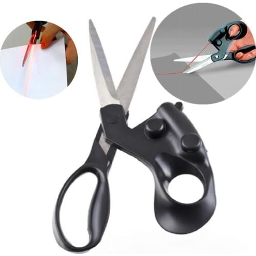 Creativity Laser Guided Scissors for home Crafts Wrapping Gifts Fabric Sewing Cut Straight Fast Scissor Shear