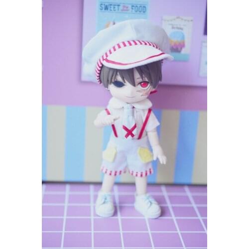 OB11 doll suit size fashion Sail Navy suit with butterfly shirt white shorts and hat versatile 3 doll suit accessories