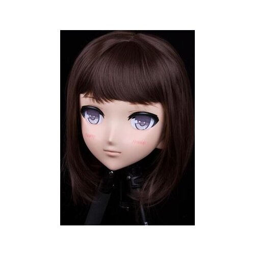 LiLi Mask 106) Girl Half Head Halloween Realistic Silica Mask Cosplay Japanese Comic Anime Kigurumi Mask BJD Crossdresser Doll