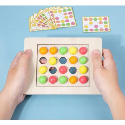 Montessori Materials Educational Toys For Children Balls Colors Matching Memory Chess Board Games Kids Toys Wooden Learning Toys
