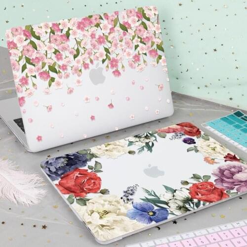 Flower Matte Soft Touch Plastic Hard Shell Case for MacBook Air Pro Retina 13 inch 2020 M1 A1932 A2179 A2338 A2289 Laptop Cover