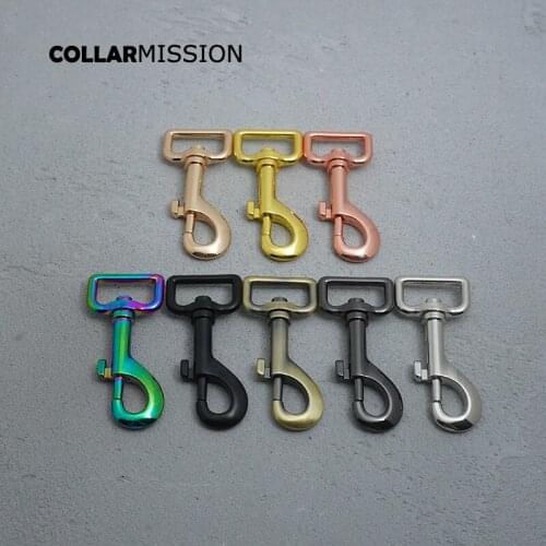 10pcs/lot Metal buckle for bag cat dog leash 25mm webbing swivel snap hook for backpack diy accessory durable hardness 8 colours
