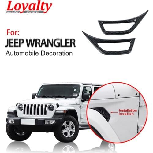 Loyalty for Jeep Wrangler JL 2018 2019 Wheel Eyebrow Side Air Conditioning Vent Outlet Cover Sticker ABS Car Styling Accessories