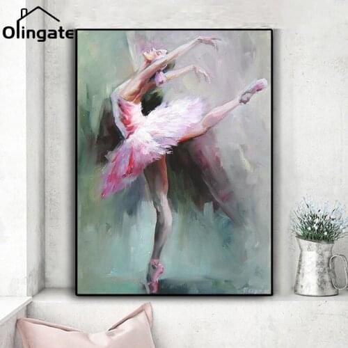 Abstract Dance Girl Wall Painting Lonely Ballerina Posters and Prints One Piece Canvas Art Home Decor for Living Room Bedroom