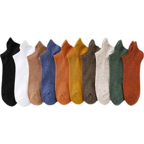 Low Tube Breathable Socks Women Cotton Short Summer Ankle Socks Set Suck Sweat Fashion Street Wear Girl Style 10 Pairs Socken
