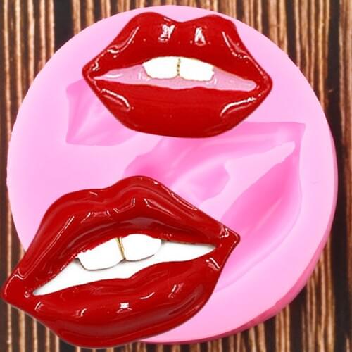 Sexy Lips Silicone Molds Fondant Mould Kitchen Baking Cake Decorating Tools Chocolate Gumpaste Polymer Clay Candy Moulds