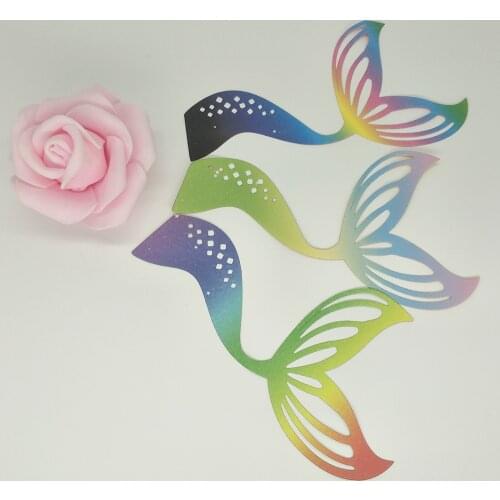 Hollow fish tail, mermaid tail DIY metal cutting mold, scrapbooking, card making, carving background, photo album, handmade artw