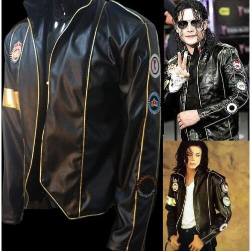Rare MJ Michael Jackson Jacket Royal England Badge Elizabeth Memory Informal for Performance Show Punk Military UK
