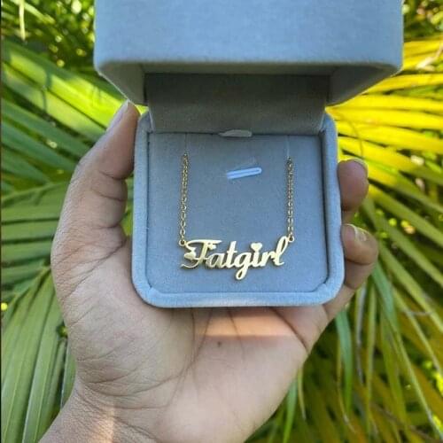 Christmas Gift Gold Name Pendant Necklace For Women Men Jewelry Personalized Name Stainless Steel Custom Nameplate Choker Femme