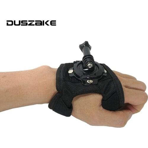 Duszake Hand Glove 360 Degree Rotation mount for Gopro Wrist Strap Arm Belt for Gopro Hero 5 4 3 Xiaomi Yi Action Camera SJ4000