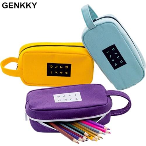 1PC School Pencil Bags Colorful Large Capacity Pencil Bags Pen Box Pouch Bags School student Office Stationary Supplies