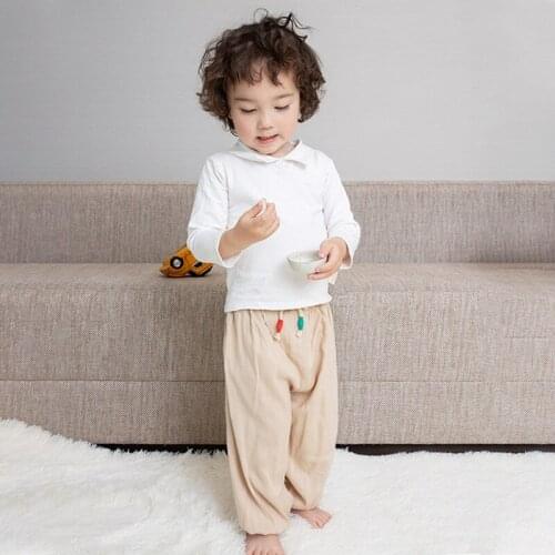 0-3 Years Candy Color Baby Harem Pants Cotton Casual Loose Trousers Summer Boys Girls Bottoms Long Pants Anti-mosquito Clothes