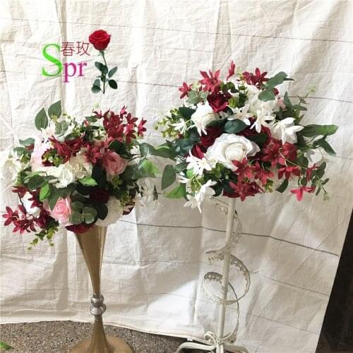 SPR 10pcs/lot Free shipping artifical flower ball centerpieces for wedding table flower ball