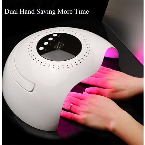 120W UV Lamp LED Nail Dryer Dual Hands For Curing Gel Nail DIY With 30s 60s 90s Timer LCD Display 45 LED UV Gel Lamps Drying