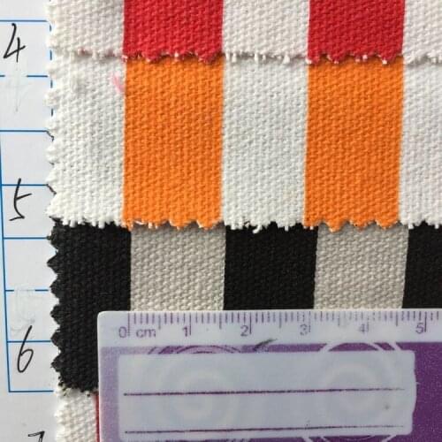 12OZ 1.5CM width stripe printed canvas material fabrics