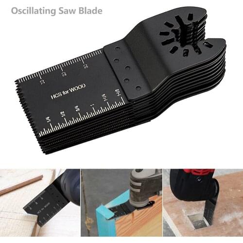 34mm Universal Saw Blade Set Oscillating Multi Tool Straight Scale Multitools Cutting Wood Saw Blades For Fein Multimaster Power