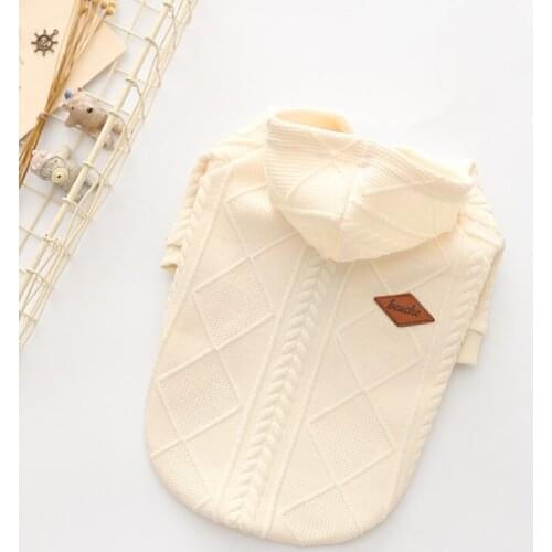 Spring Pet Dog Hoodie Clothes for Small Medium Dogs Sweater Warm Hooded Sweatshirt Jacket Costume for Cats and Dogs Pink