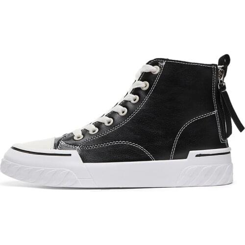 Woman Vulcanize Shoes Fashion high-top skateboard canvas shoes Ladies tennis shoes Microfiber fabric Ladies casual sports shoes