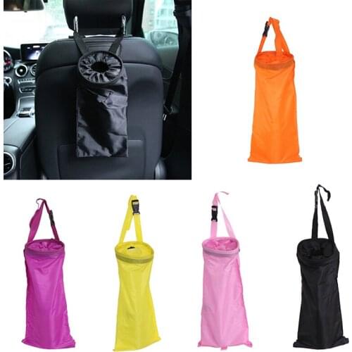 1Pcs Auto Dustbin Garbage Container Waste Bin Car Seat Back Trash Holder Hang Litter Bag Rubbish Storage