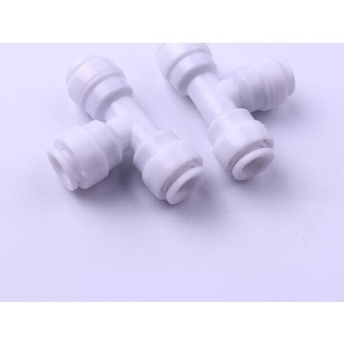 10pcs 1/4" 3way Union Tee Quick Connect Push Fit RO Water Reverse Osmosis Filter