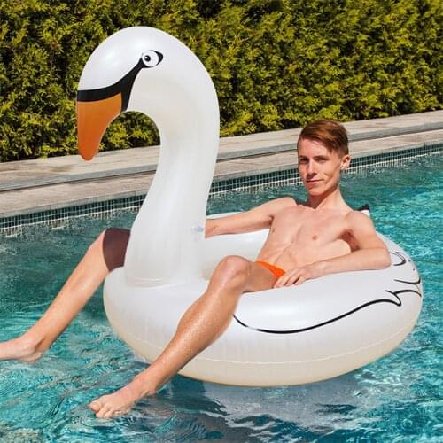115cm Inflatable Swan Pool Floating Party Swimming Ring Suitable For Adults Kids nflatable Pool Tube Giant Float Water Fun Toy