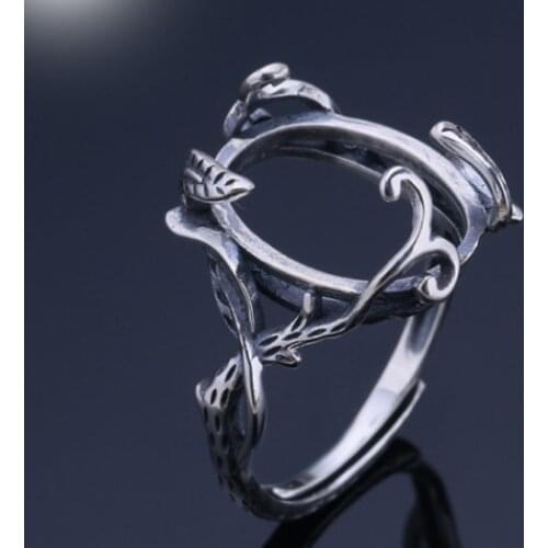 12.5*15.5mm 925 STERLING SILVER Semi Mount Bases Blanks base blank Pad VINTAGE rings ring Setting jewelry gift diy A2982